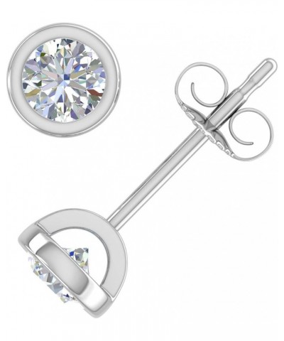 1/10 to 0.35 Carat Bezel Set Diamond Stud Earrings in 10K Gold White Gold 0.35 carats $50.60 Earrings