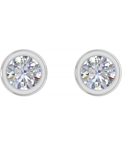 1/10 to 0.35 Carat Bezel Set Diamond Stud Earrings in 10K Gold White Gold 0.35 carats $50.60 Earrings