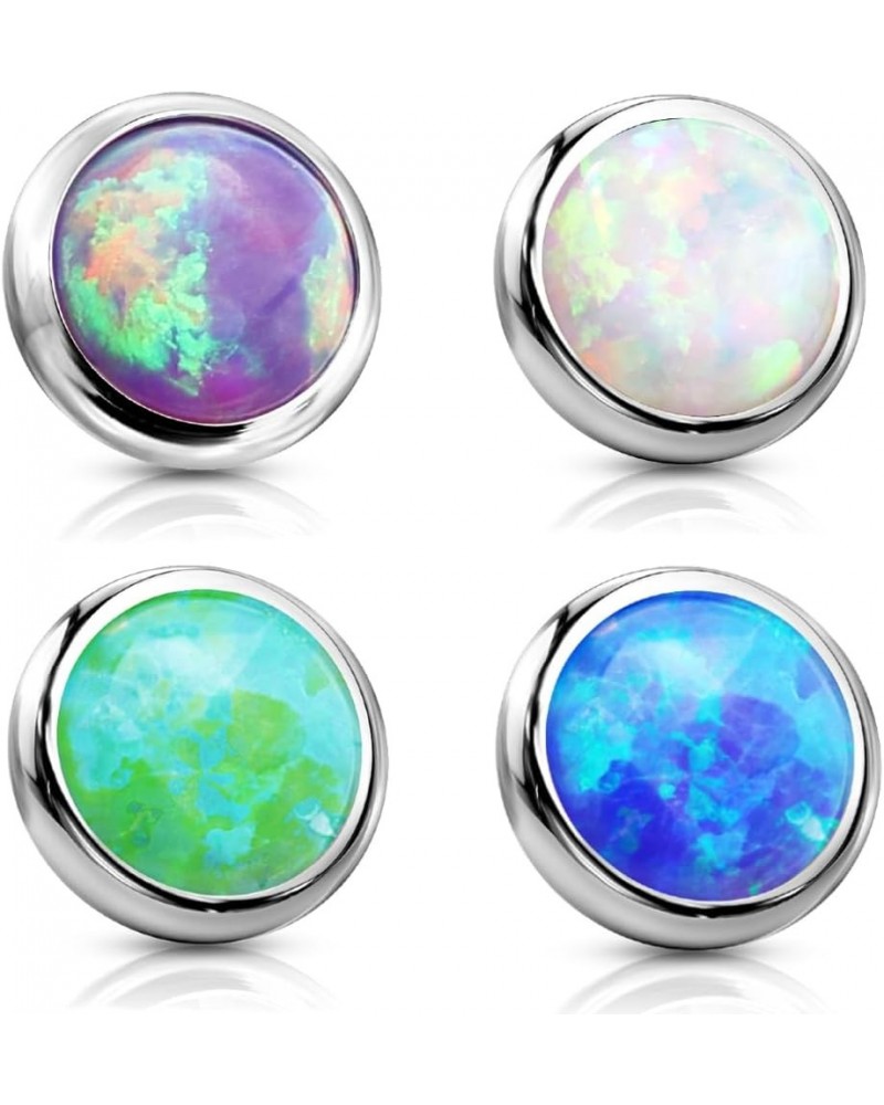 Dermal Top Multi Pack 14G 16G Implant Grade Titanium Surface Dermal Piercings 14G 4 Pieces Opal1 3mm $10.43 Body Jewelry