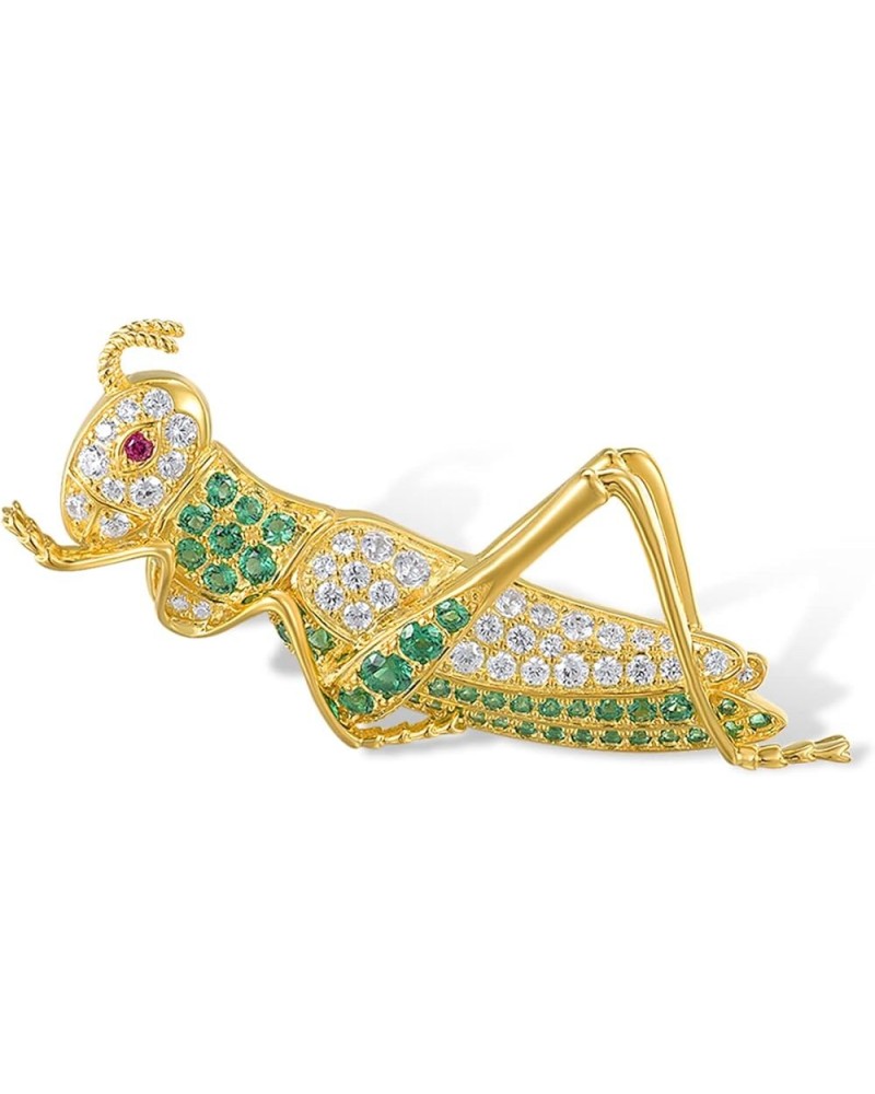 925 Sterling Silver Enamel Pin Brooch for Women Grasshopper $26.51 Brooches & Pins