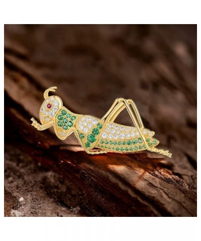 925 Sterling Silver Enamel Pin Brooch for Women Grasshopper $26.51 Brooches & Pins