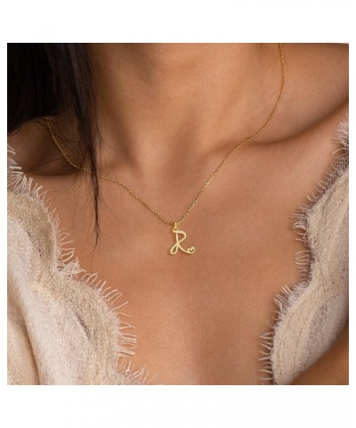 Initial Necklaces for Women, Dainty Gold Letter Pendant Necklace 14K Gold Plated Name Necklace Cute Initial Necklaces Persona...