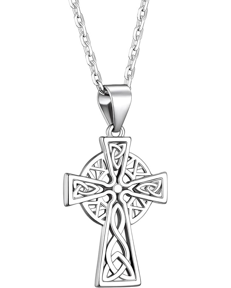 Celtic Jewelry For Women, Irish Gifts, 925 Sterling Silver Love Knot Good Luck Necklace, 18-20 Inch Adjustable, Come Gift Box...