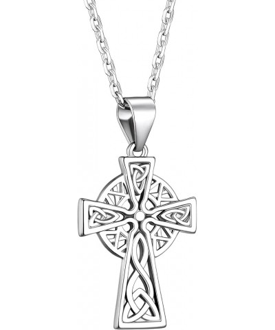 Celtic Jewelry For Women, Irish Gifts, 925 Sterling Silver Love Knot Good Luck Necklace, 18-20 Inch Adjustable, Come Gift Box...