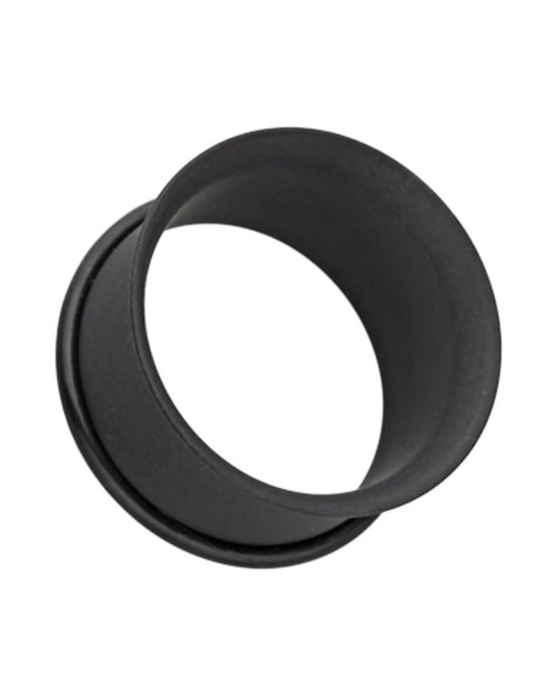 Matte Black Steel Single Flared Ear Gauge Tunnel Plug 7/16" (11mm) $11.59 Body Jewelry