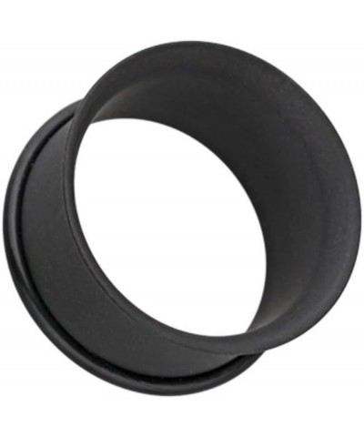 Matte Black Steel Single Flared Ear Gauge Tunnel Plug 7/16" (11mm) $11.59 Body Jewelry