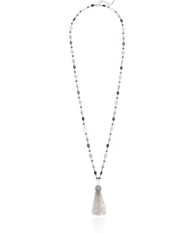 Women's Classics Beaded Tassel Pendant Necklace, 36" L $23.75 Necklaces