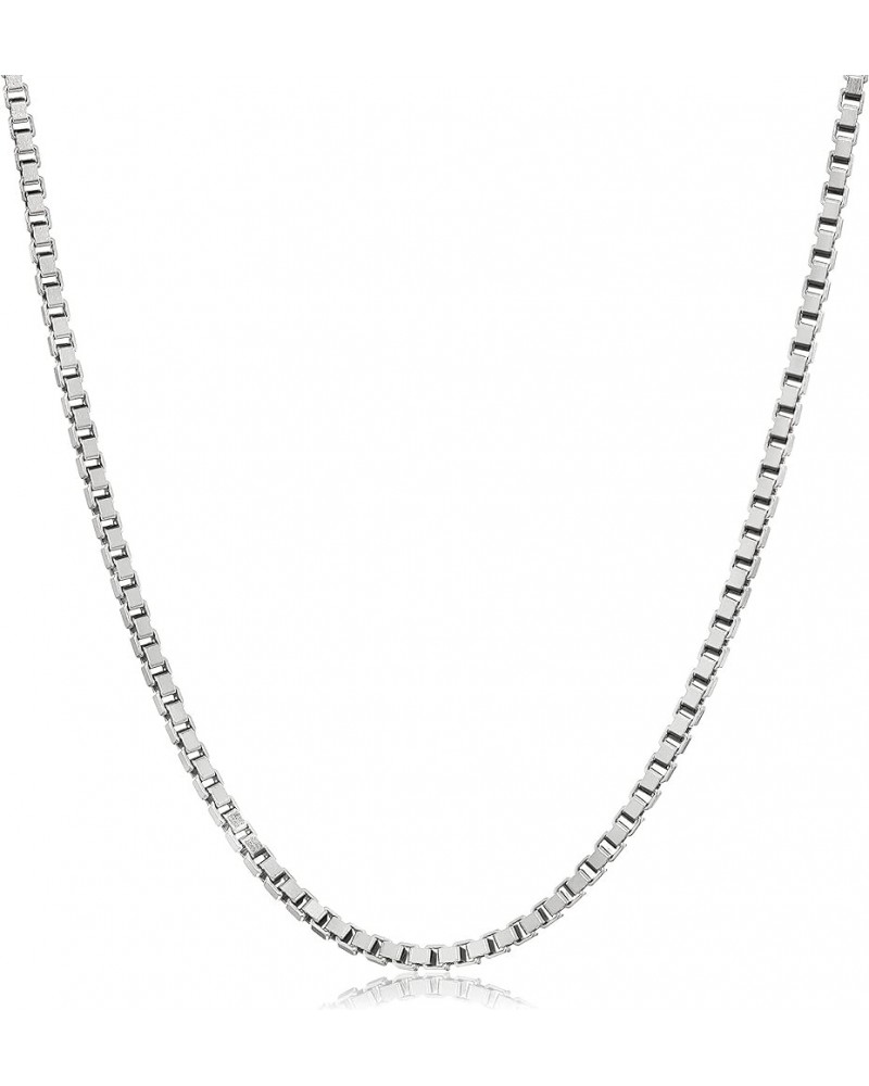 925 Sterling Silver Solid 2.5MM Box Chain Necklace For Women, Girls & Men - Made in Italy Comes With a Gift Box 18.0 Inches $...