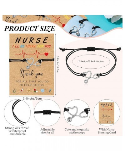 36 Sets Nurse Gifts Bracelet Bulk Stethoscope Bracelet Nursing Appreciation Gifts with Blessing Card for Woman Man Nurse Day ...