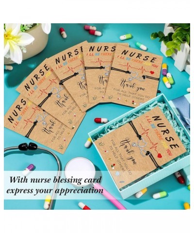 36 Sets Nurse Gifts Bracelet Bulk Stethoscope Bracelet Nursing Appreciation Gifts with Blessing Card for Woman Man Nurse Day ...