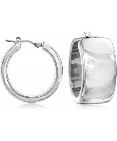 Italian Sterling Silver Hoop Earrings $50.82 Earrings