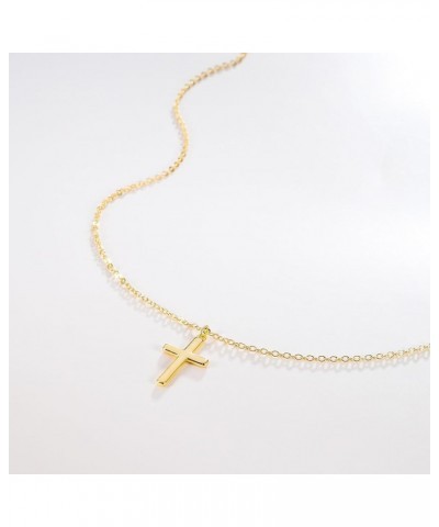 Cross Necklace for Women, Gold Cross Necklace 14K Gold Plated Dainty Tiny Cross Pendant Necklace Simple Small Cross Necklace ...