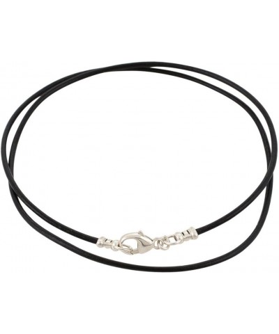 Sterling Silver 1.8mm Fine Black Leather Cord Necklace - Any Length 18.0 Inches $10.73 Necklaces