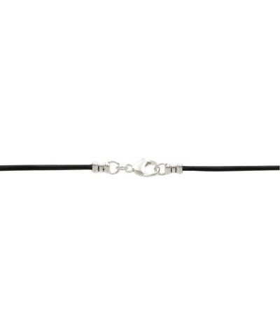 Sterling Silver 1.8mm Fine Black Leather Cord Necklace - Any Length 18.0 Inches $10.73 Necklaces