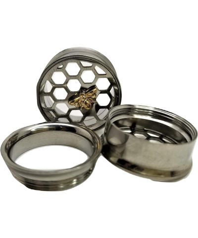 Honeycomb & Bee Ear Plugs - Stainless Steel Screw-On Ear Plugs - 7 Sizes - Pair - New! 1/2" (12mm) $9.98 Body Jewelry