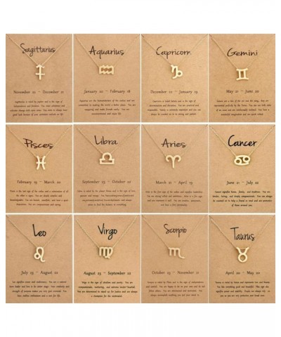 Zodiac Layer Necklaces for Women Girls | Retro 14K Silver Plated 12 Constellation Pendant Necklace | 18 inch Chain, Astrology...