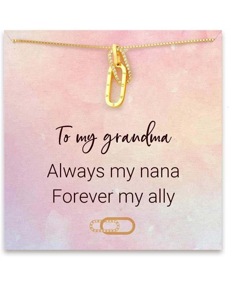 Mom Necklaces, Women Necklace, Gift for Mom, Grandma Necklaces, Grandma Gifts, Gold-Plated Necklace To My Grandma brass plate...