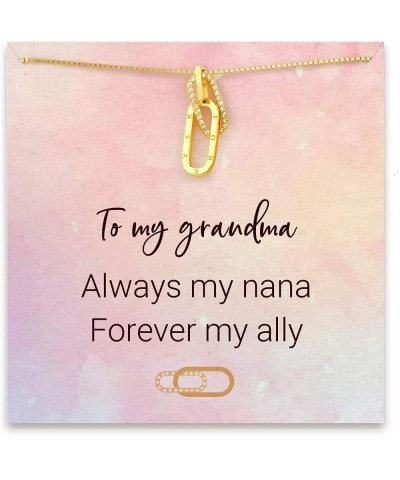 Mom Necklaces, Women Necklace, Gift for Mom, Grandma Necklaces, Grandma Gifts, Gold-Plated Necklace To My Grandma brass plate...