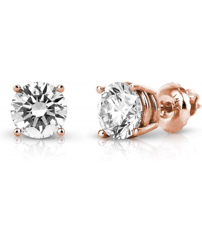 Spark Diamonds Round Diamond Stud Earrings for Women Rose Gold 1.0 carat $309.55 Earrings