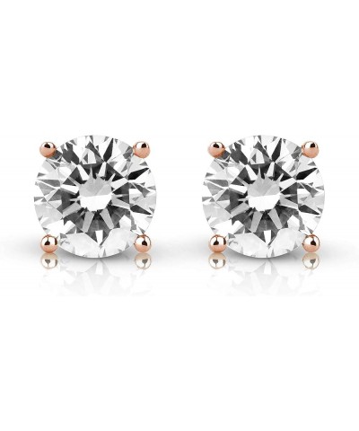 Spark Diamonds Round Diamond Stud Earrings for Women Rose Gold 1.0 carat $309.55 Earrings