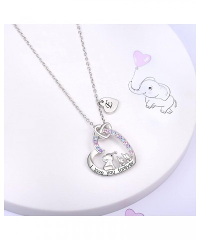 Mother Daughter Jewelry - 925 Sterling Silver Lucky Elephant Love Heart Pendant Necklace Anklet Bracelet Ring Earrings for Wo...