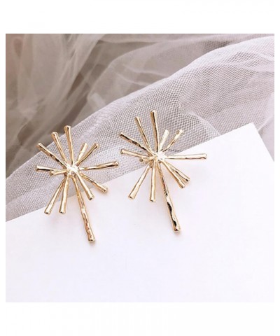 Gold Starburst Earrings for Women Firework Stud Earrings Earrings for Women Trendy Gold Star Earrings Starburst Statement Ear...