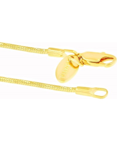 1.5mm Snake Chain Anklet for Women & Girls 24k Real Gold Plated 11.0 Inches $10.17 Anklets