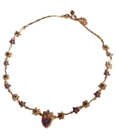 Rapunzel Royal Sunshine Necklace, Princess Jewelry, Purple Flower Necklace Gold $30.10 Necklaces