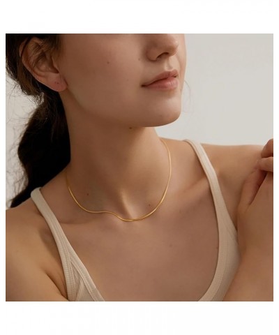 Dainty Choker Necklace for Women 18K Gold Plated Shining Dots Box Chain Sparkle Necklaces Cute Paperclip Link Herringbone Nec...