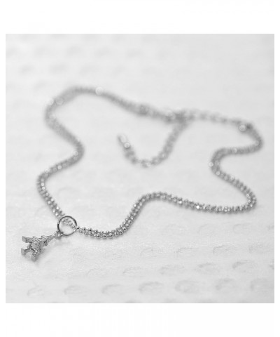 Mighty Tiny Double Line Anklet Eiffel Tower Silver $8.09 Anklets