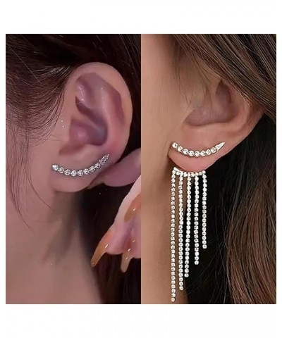 Rhinestone Earrings Prom Earrings for Women Long Tassel Earrings Wedding Earrings for Brides Rhinestone Statement Earrings Pu...