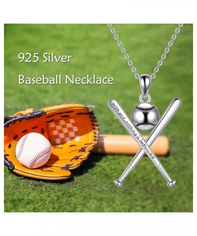 AXELUNA Sterling Silver Clearance Necklace Jewelry Gifts for Women Girls Men 16-baseball $14.81 Necklaces