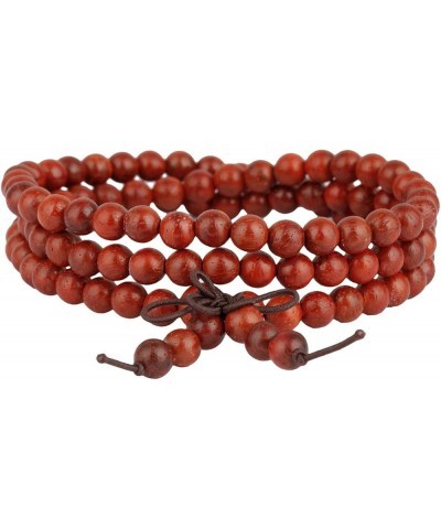 Black Ebony Wood 108 Tibetan Buddhist Mala Bracelet Beaded Prayer Bead(8mm) Deep Red $12.06 Bracelets