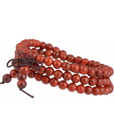 Black Ebony Wood 108 Tibetan Buddhist Mala Bracelet Beaded Prayer Bead(8mm) Deep Red $12.06 Bracelets