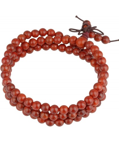 Black Ebony Wood 108 Tibetan Buddhist Mala Bracelet Beaded Prayer Bead(8mm) Deep Red $12.06 Bracelets