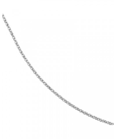 925 Sterling Silver Rhodium Plated Cable Chain Necklace Jewelry Gifts for Women in Silver Choice of Lengths 16 18 20 24 30 an...