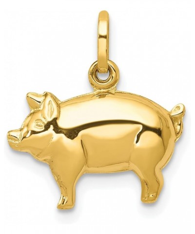 14k Yellow Gold Pig Charm LAL84207 $35.10 Bracelets