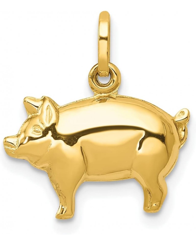 14k Yellow Gold Pig Charm LAL84207 $35.10 Bracelets