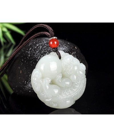 Superb Sculpture White jade Dragon Guan Gong Guan Yu Warrior Guangong Hold Knife Knight Bodhisattva Buddha Necklace Pendant C...