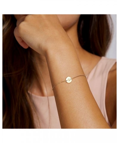 Gold Initial Bracelet for Women Trendy - Personalized A-Z Letter Cute Bracelet for Women Girls, Gold Jewelry Gifts for Women ...