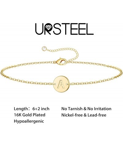 Gold Initial Bracelet for Women Trendy - Personalized A-Z Letter Cute Bracelet for Women Girls, Gold Jewelry Gifts for Women ...