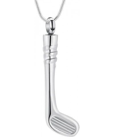 Cremation Jewelry for Ashes Golf Cue Stainless Steel Urn Necklace for Human Pet for Ashes –Keepsake Memorial Jewelry Sliver $...