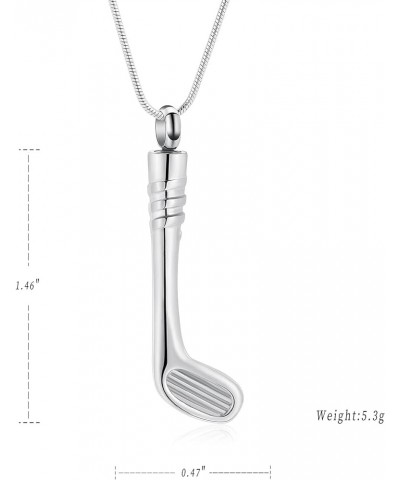 Cremation Jewelry for Ashes Golf Cue Stainless Steel Urn Necklace for Human Pet for Ashes –Keepsake Memorial Jewelry Sliver $...