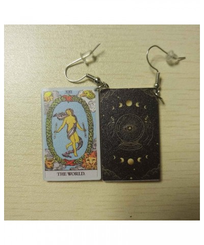 New Year Tarot Jewelry for Women,Tarot Divination Earrings, Wheel of Fortune Grand Arcana Earrings, Waite Tarot Earrings for ...