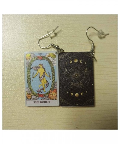 New Year Tarot Jewelry for Women,Tarot Divination Earrings, Wheel of Fortune Grand Arcana Earrings, Waite Tarot Earrings for ...