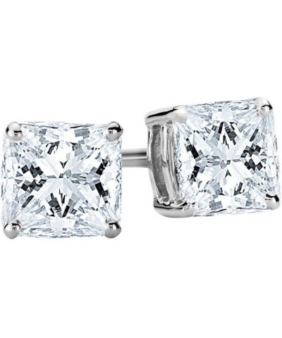 1-5 IGI Certified LAB-GROWN Princess Cut Diamond Earrings 4 Prong Screw Back Ultra Premium Collection (E-F Color, SI1-SI2 Cla...