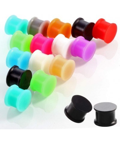 24 pcs Silicone Plugs Ear Gauges Stretching Kit 00g-1 inch Double Flared Expander Tunnels Flesh Saddle Set for Women Men Body...