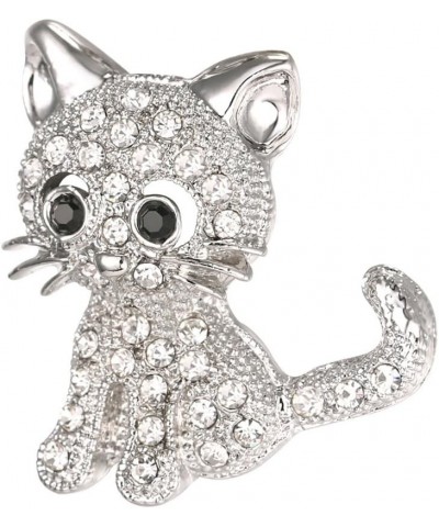 Men Women Pin Brooches Platinum/18K Gold Plated Personalized Animal Cat/Frog/Africa Map/Owl Corsage G.CZ Cat/Platinum $9.51 B...