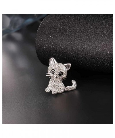 Men Women Pin Brooches Platinum/18K Gold Plated Personalized Animal Cat/Frog/Africa Map/Owl Corsage G.CZ Cat/Platinum $9.51 B...