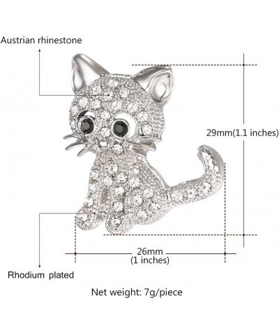 Men Women Pin Brooches Platinum/18K Gold Plated Personalized Animal Cat/Frog/Africa Map/Owl Corsage G.CZ Cat/Platinum $9.51 B...